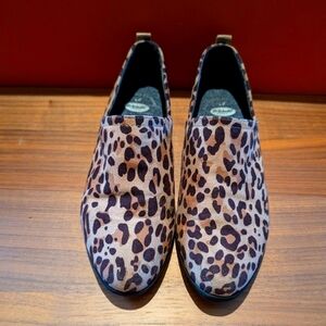 Dr Scholl's leopard loafers